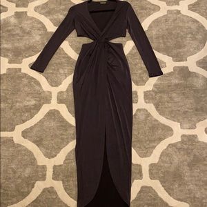 Long Black Romper Dress